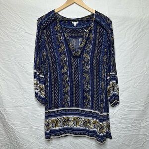 Westport Blue Floral Women's Top size 2X